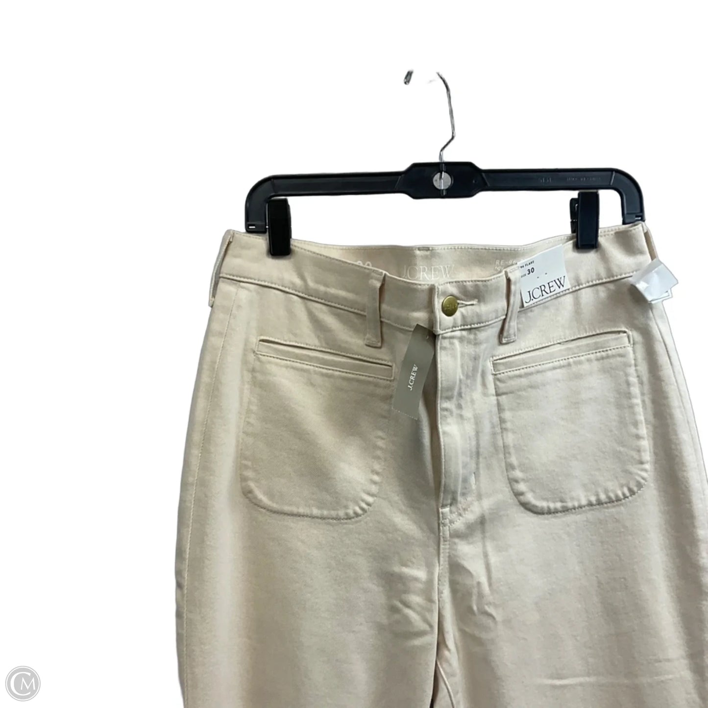 Jeans Flared By J. Crew In Cream Denim, Size: 10