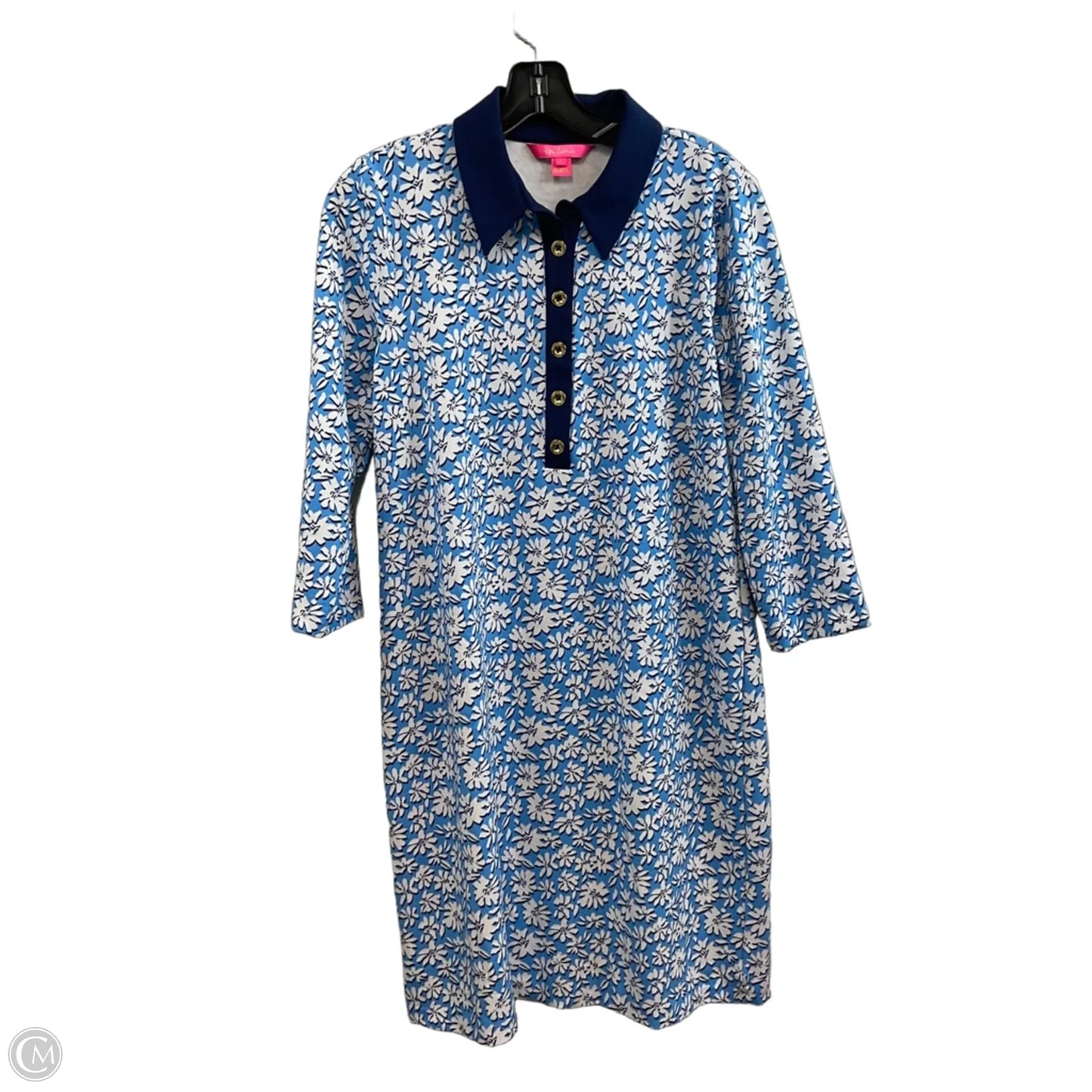 Dress Casual Midi By Lilly Pulitzer In Blue, Size: L