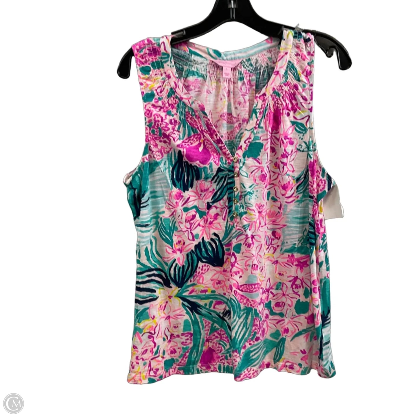 Top Sleeveless By Lilly Pulitzer In Pink, Size: L