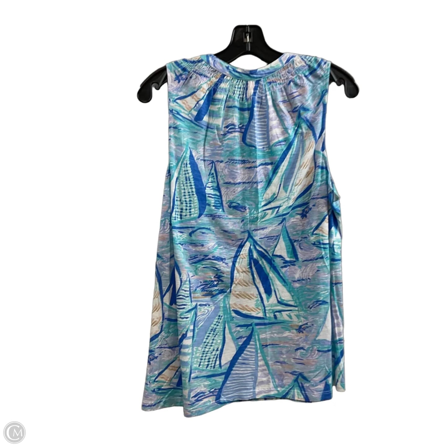Top Sleeveless By Lilly Pulitzer In Blue, Size: L