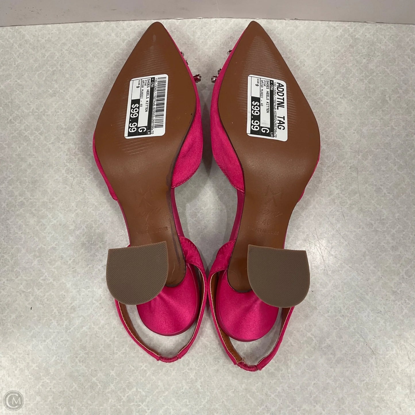 Shoes Heels Kitten By Amina Muaddi In Pink, Size: 9