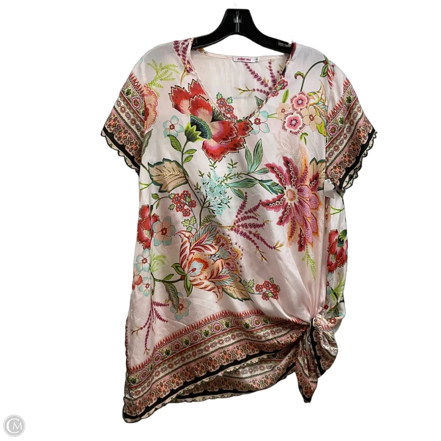 Top Short Sleeve By Johnny Was In Pink, Size: S