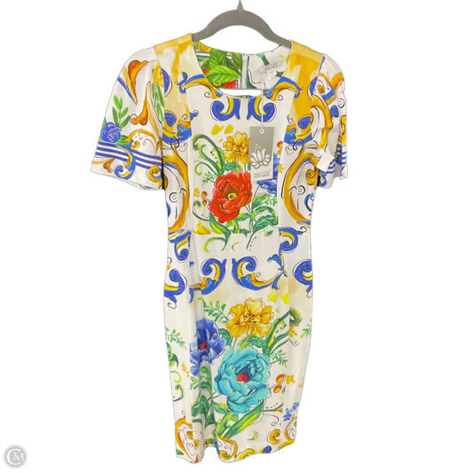 Dress Casual Short By DOLCEZZA In Blue & White, Size: Xs