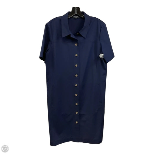 Dress Designer By Lafayette 148 In Navy, Size: L