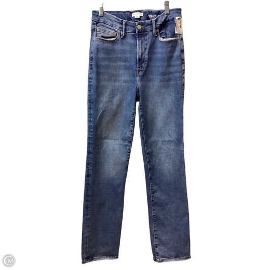 Jeans Straight By Good American In Blue Denim, Size: 12