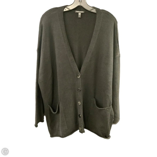 Sweater Cardigan By Eileen Fisher In Black, Size: L