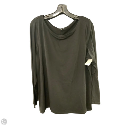 Top Long Sleeve By Eileen Fisher In Black, Size: Xl