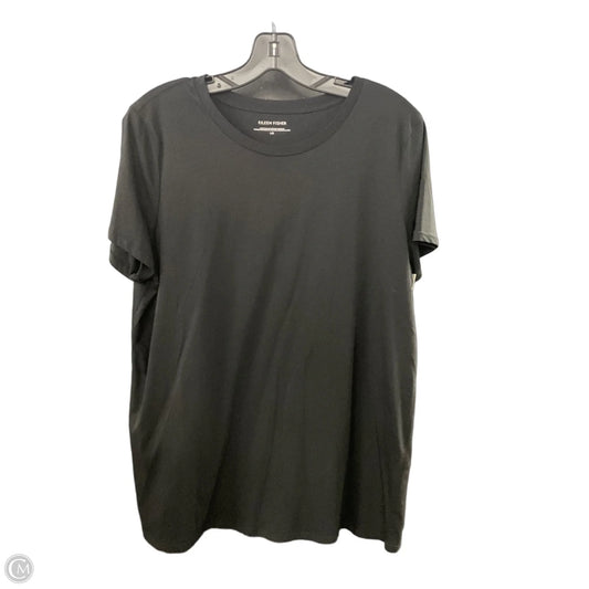 Top Short Sleeve By Eileen Fisher In Black, Size: L