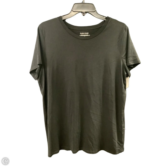 Top Short Sleeve By Eileen Fisher In Black, Size: L