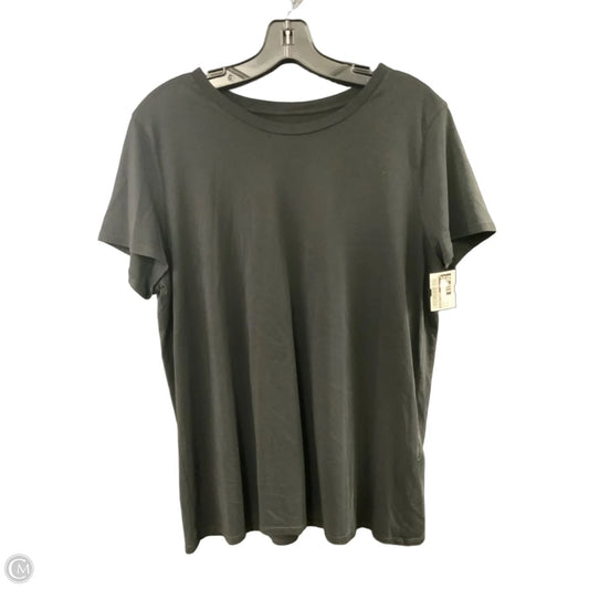 Top Short Sleeve By Eileen Fisher In Black, Size: L