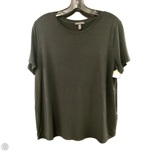 Top Short Sleeve By Eileen Fisher In Black, Size: L