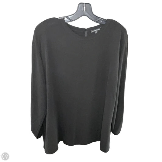 Blouse Long Sleeve By Eileen Fisher In Black, Size: M