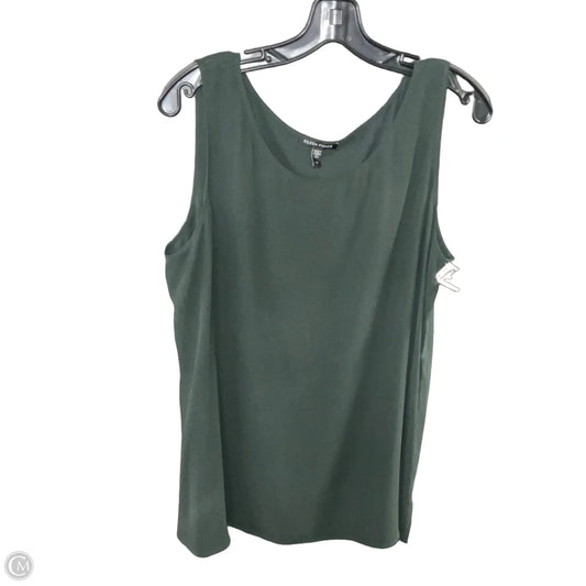 Top Sleeveless By Eileen Fisher In Green, Size: L