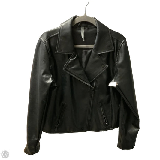 Jacket Moto By Anthropologie In Black, Size: L