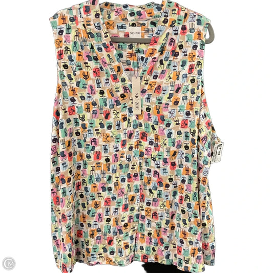 Top Sleeveless By Nic + Zoe In Tan, Size: 2x