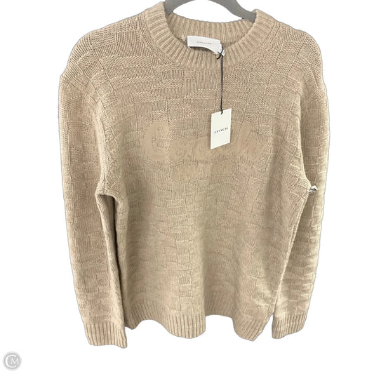 Sweater Designer By Coach In Tan, Size: Xs
