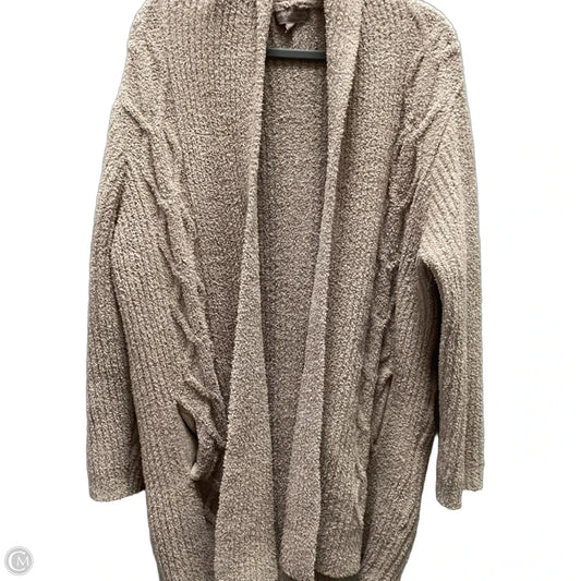 Sweater Cardigan By Barefoot Dreams In Taupe, Size: L