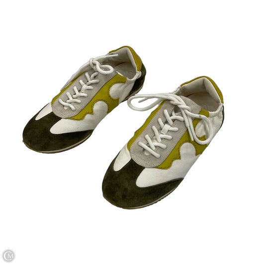 Shoes Designer By Tory Burch In Green & White, Size: 8