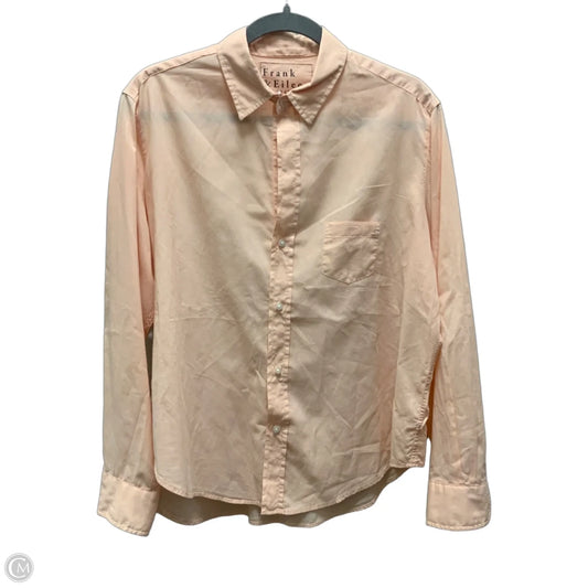 Blouse Long Sleeve By Frank And Eileen In Peach, Size: M