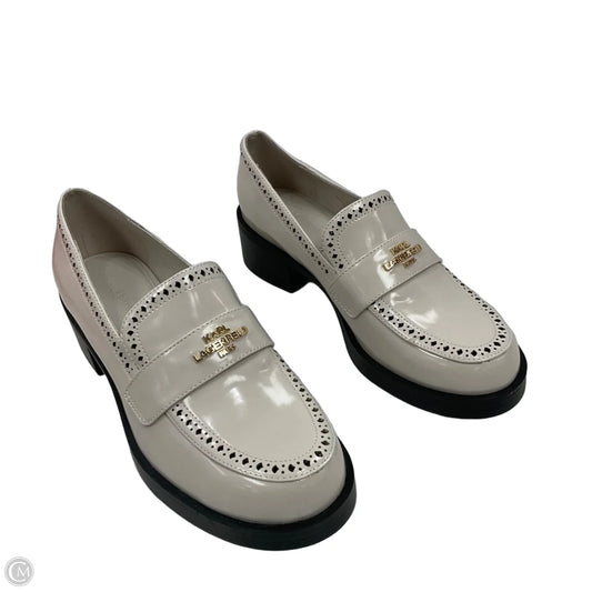 Shoes Heels Block By Karl Lagerfeld In Cream, Size: 7