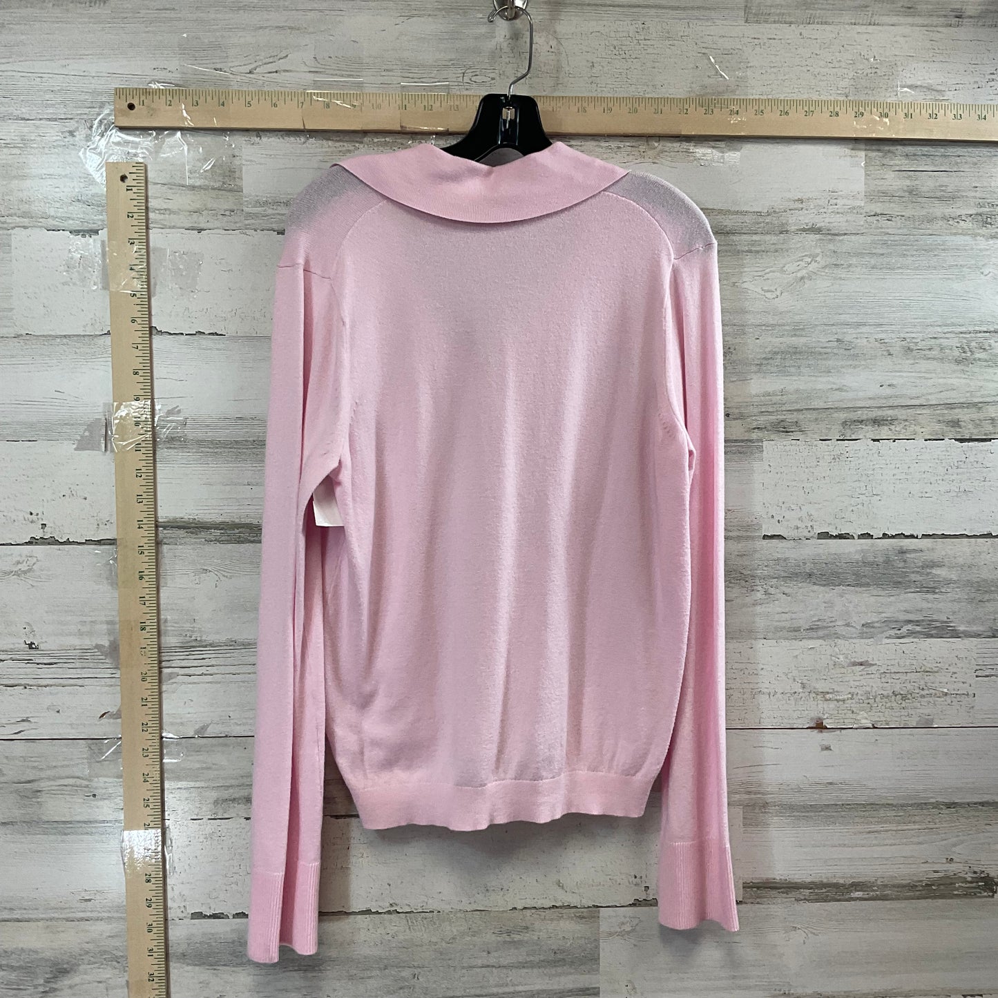 Top Long Sleeve By Free Assembly In Pink, Size: M