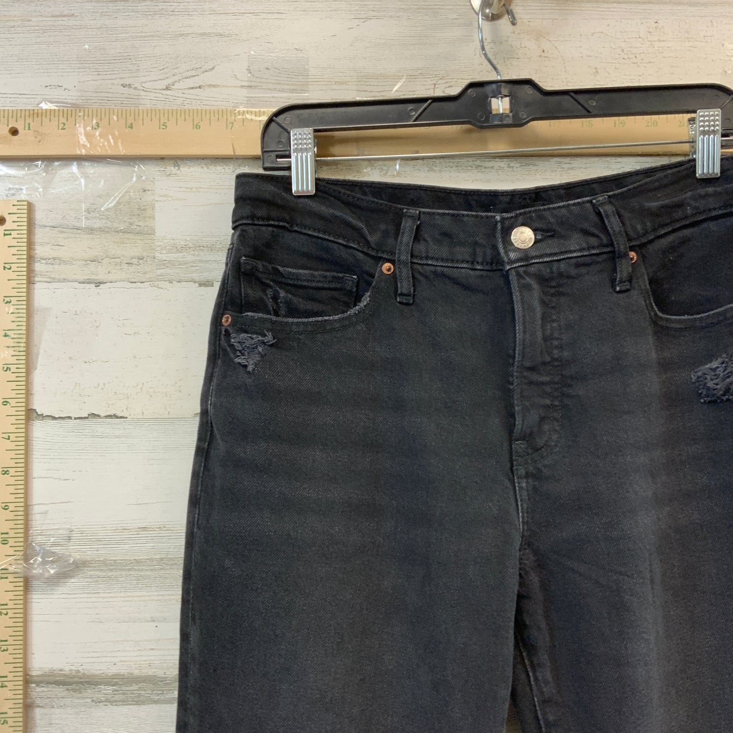 Black Denim Jeans Flared Express, Size 10