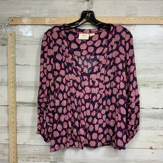 Purple Top 3/4 Sleeve Maeve, Size M