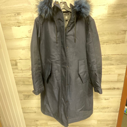 Coat Parka By raw In Navy, Size: L