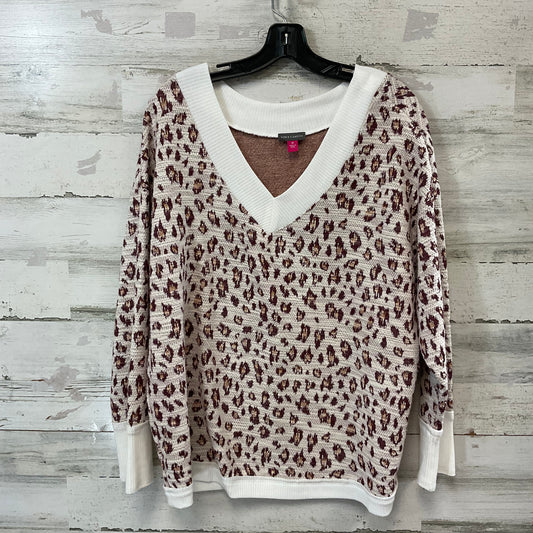 Top Long Sleeve By Vince Camuto In Animal Print, Size: 1x