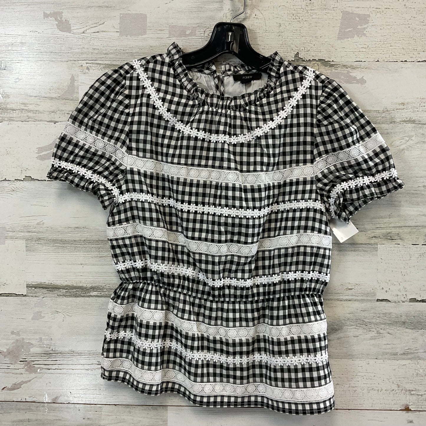 Top Short Sleeve By J. Crew In Black & White, Size: Xs