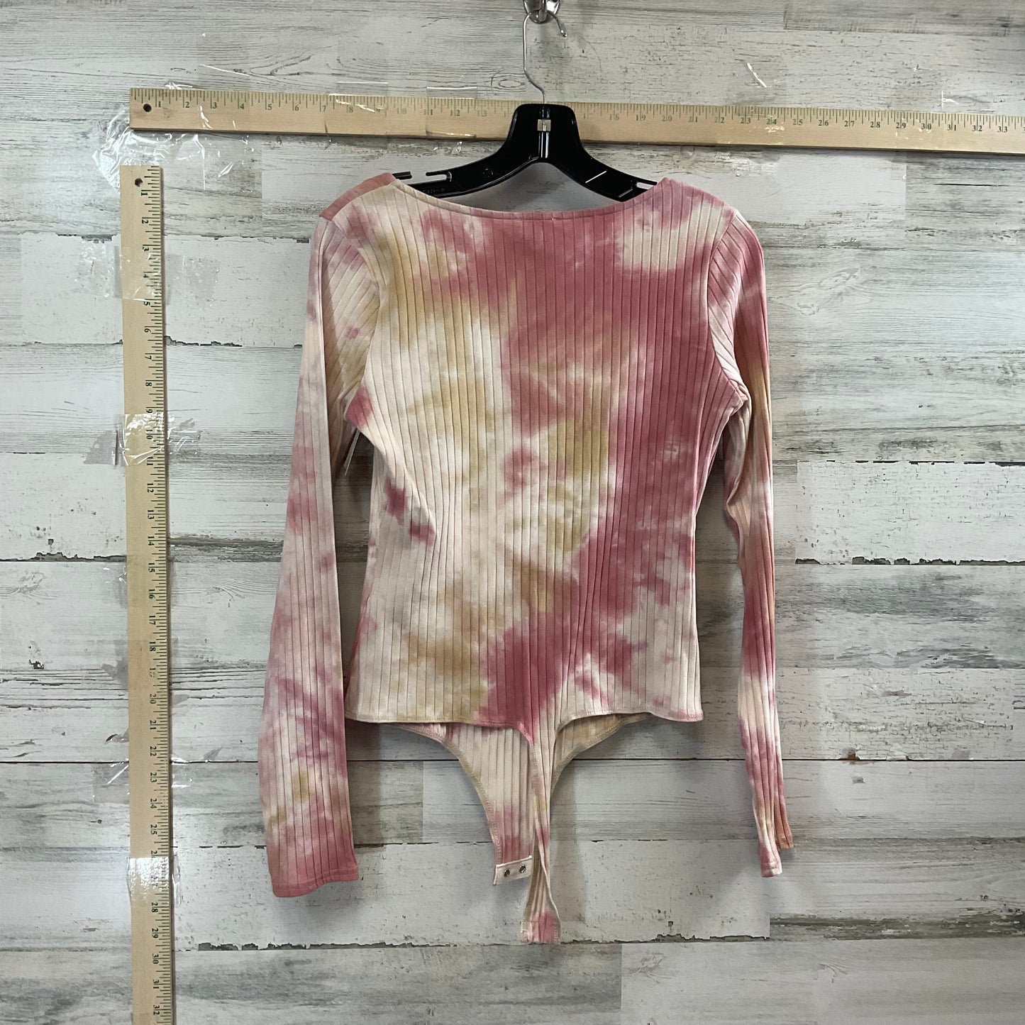 Bodysuit By Le Lis In Pink & Tan, Size: L