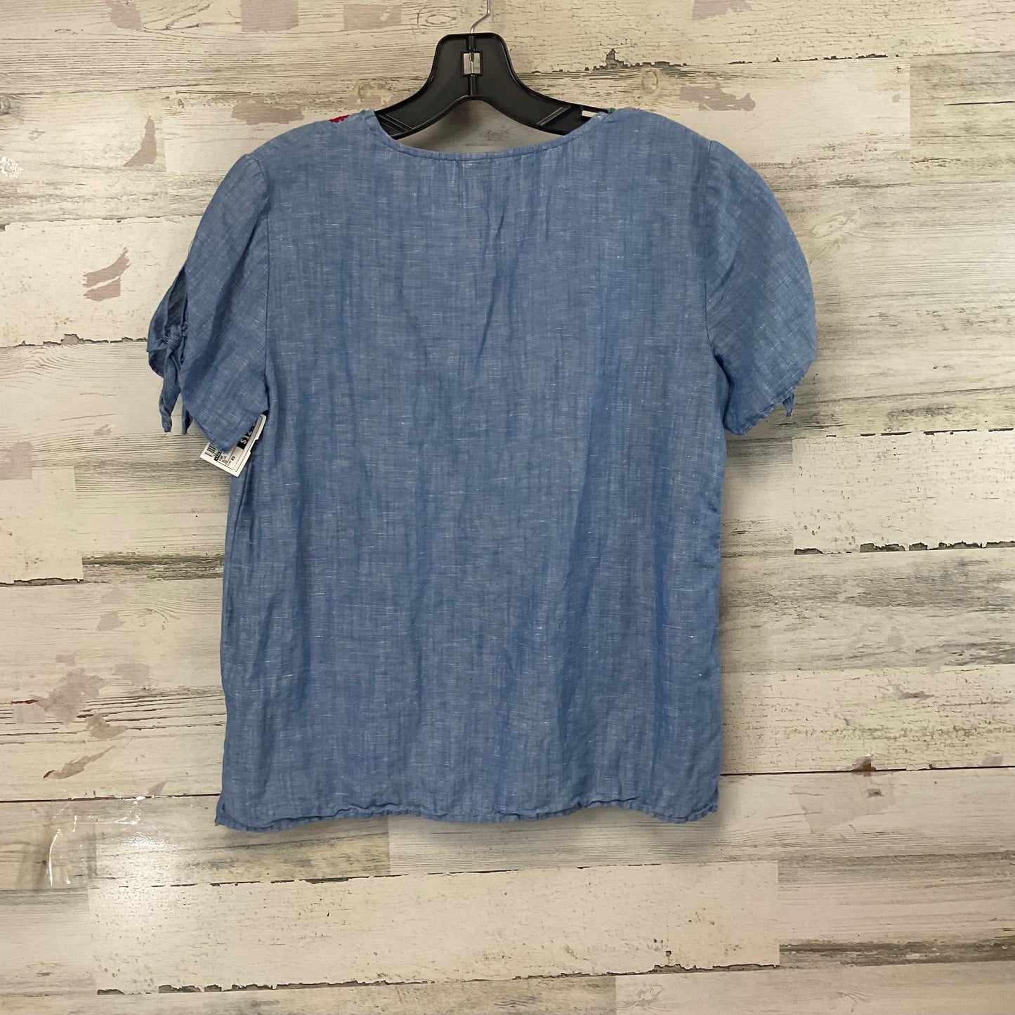 Top Short Sleeve By Talbots In Blue Denim, Size: Xs