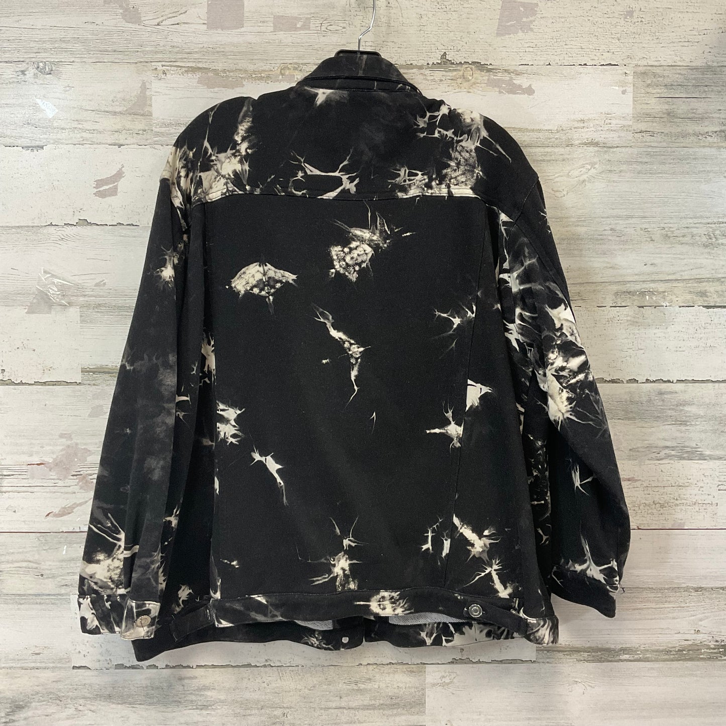 Jacket Shirt By Like Love In Black & White, Size: Xl