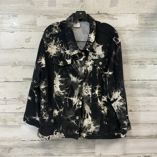 Jacket Shirt By Like Love In Black & White, Size: Xl