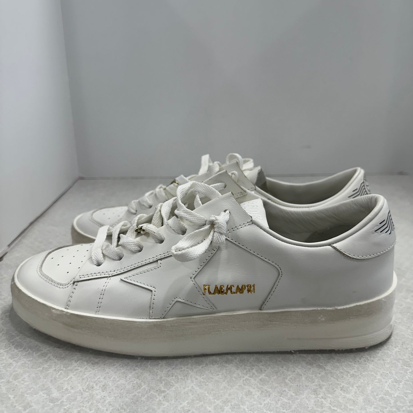 Shoes Luxury Designer By Golden Goose In White, Size: 10