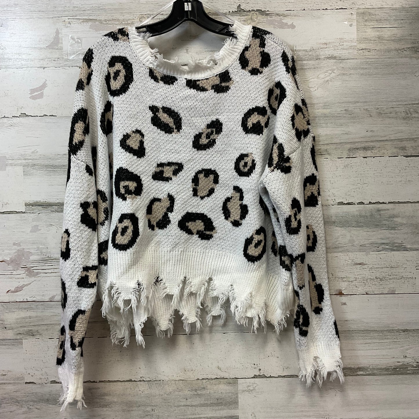 Sweater By Miracle In Animal Print, Size: M