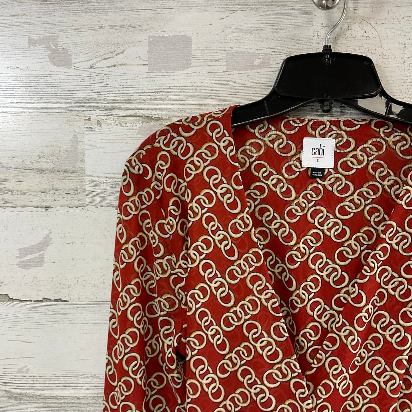 Top Long Sleeve By Cabi In Red, Size: S