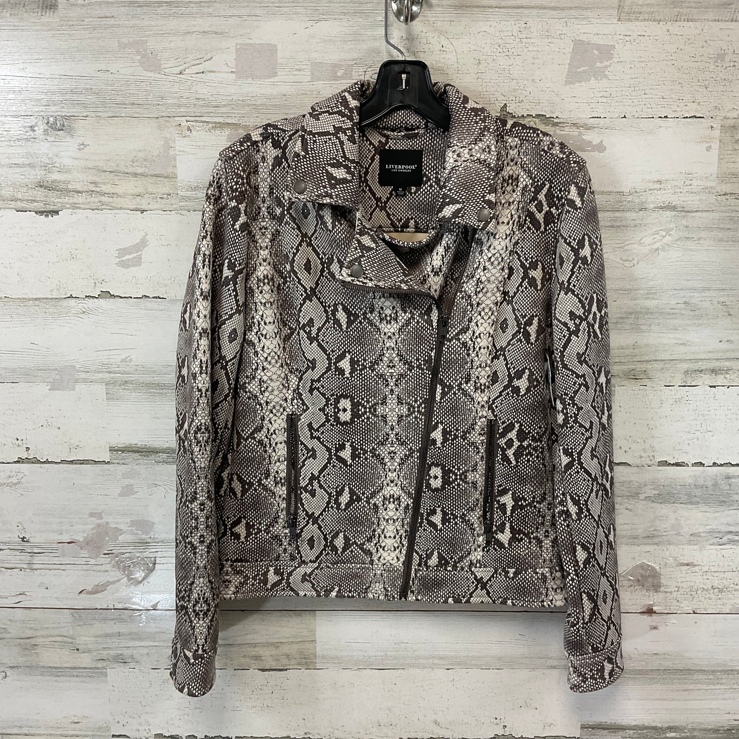 Jacket Moto By Liverpool In Brown, Size: M