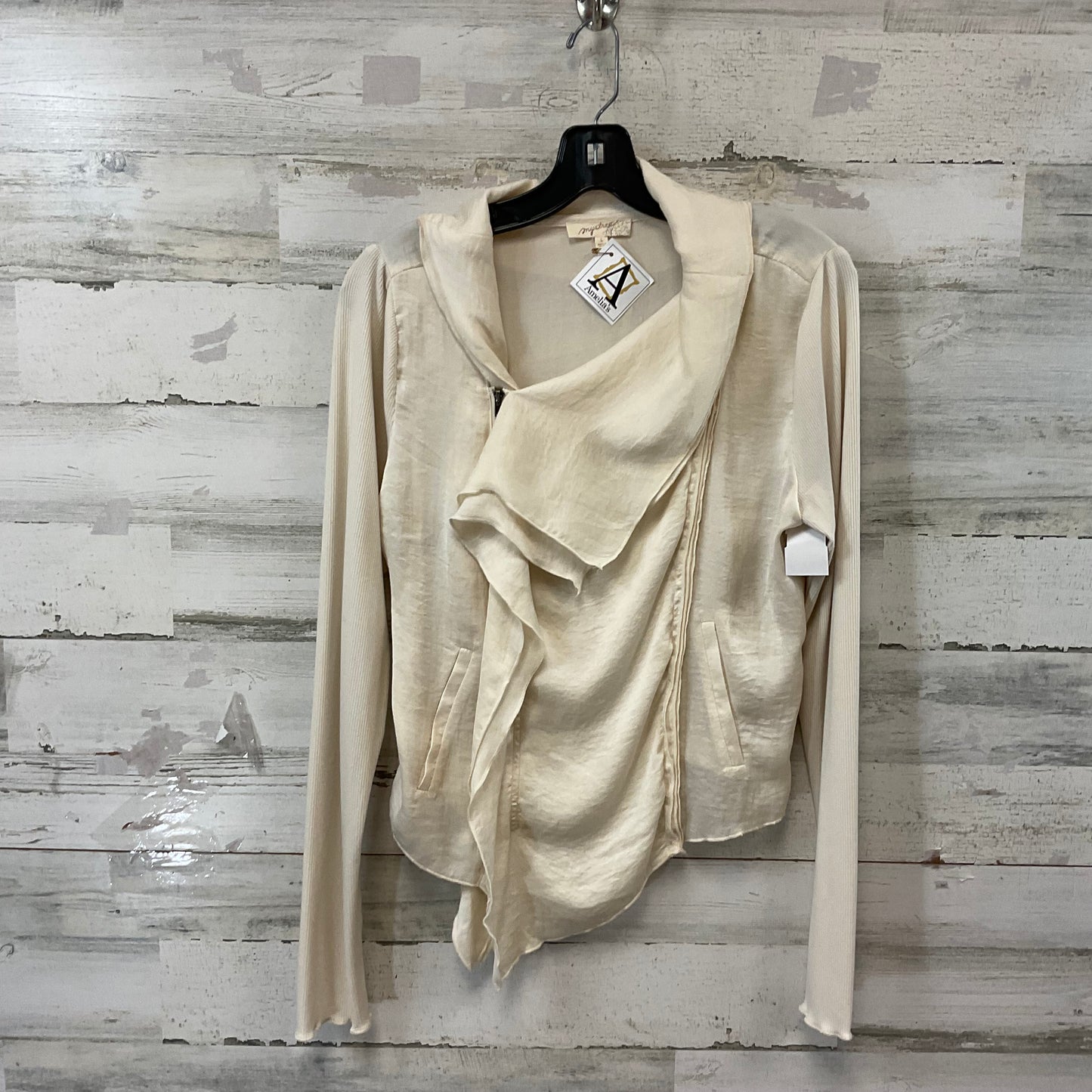 Jacket Shirt By Mystree In Cream, Size: L