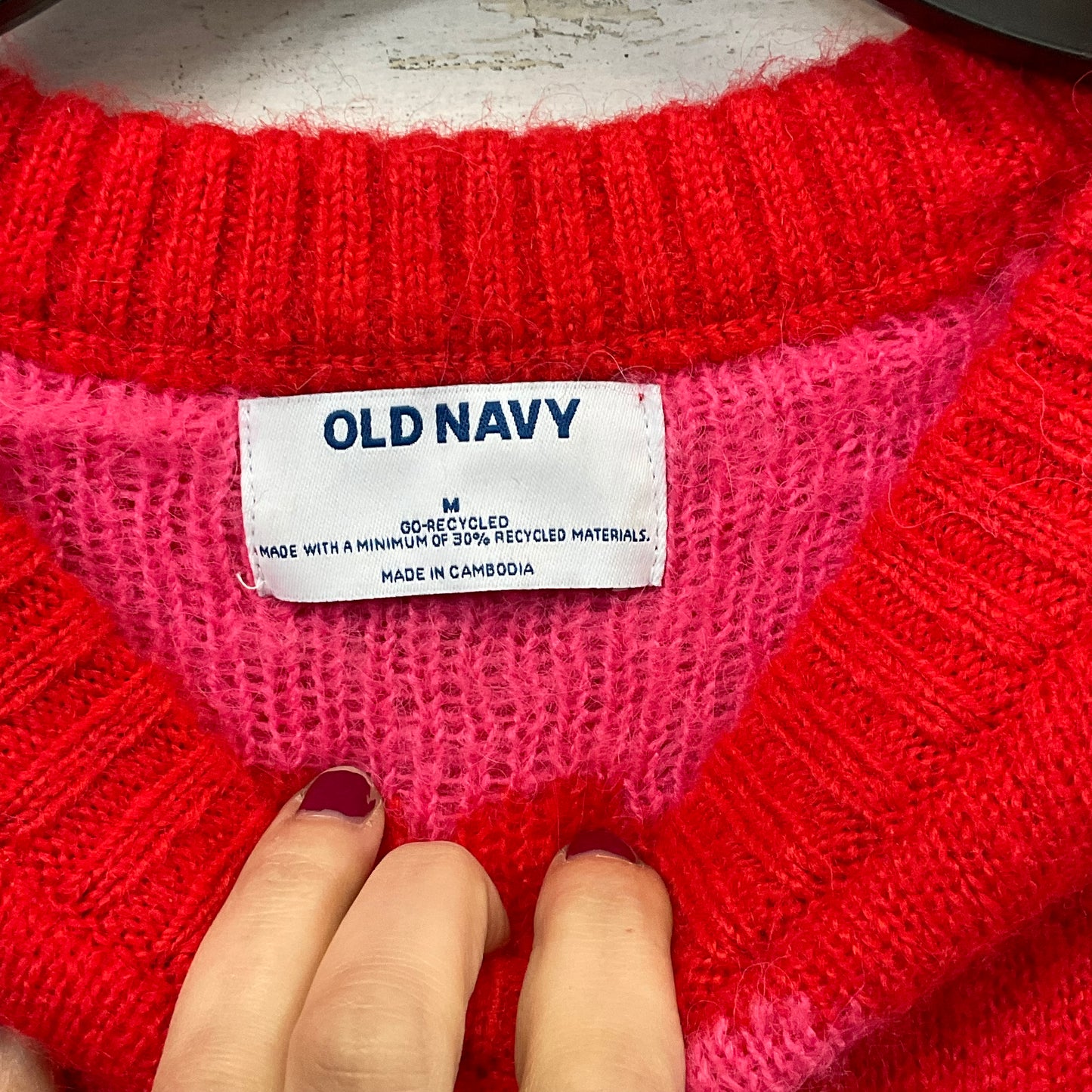 Sweater By Old Navy In Red, Size: M