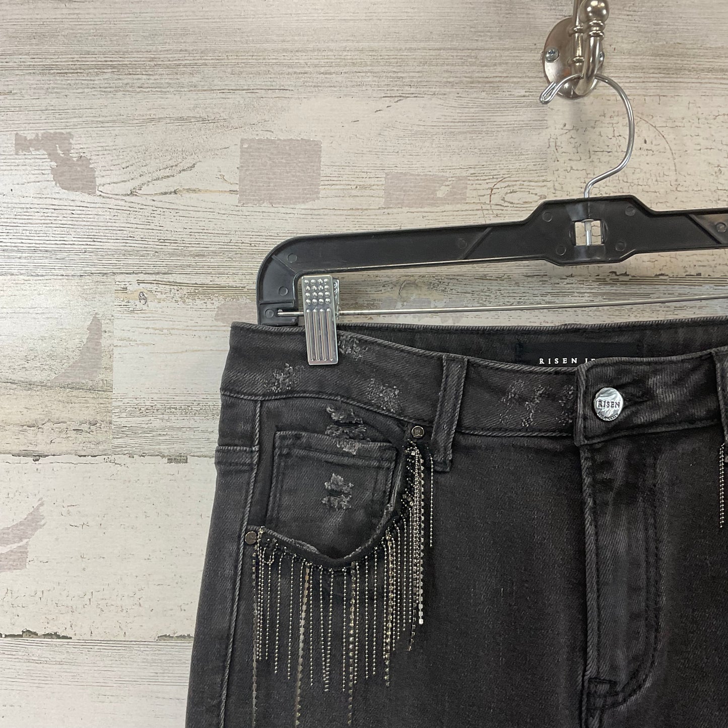 Jeans Flared By Risen In Black Denim, Size: 8