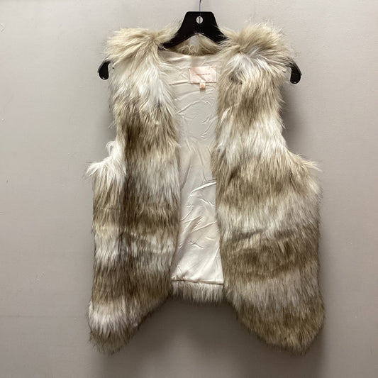 Vest Faux Fur & Sherpa By Skies Are Blue In Tan, Size: S