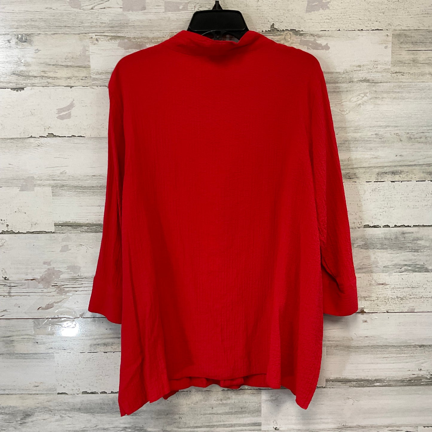 Blouse Long Sleeve By Ali Miles In Red, Size: Xl