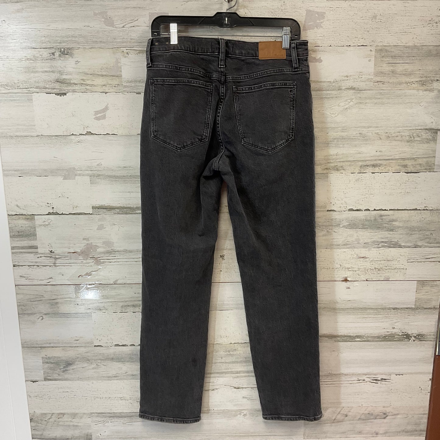 Jeans Straight By Madewell In Black Denim, Size: 8