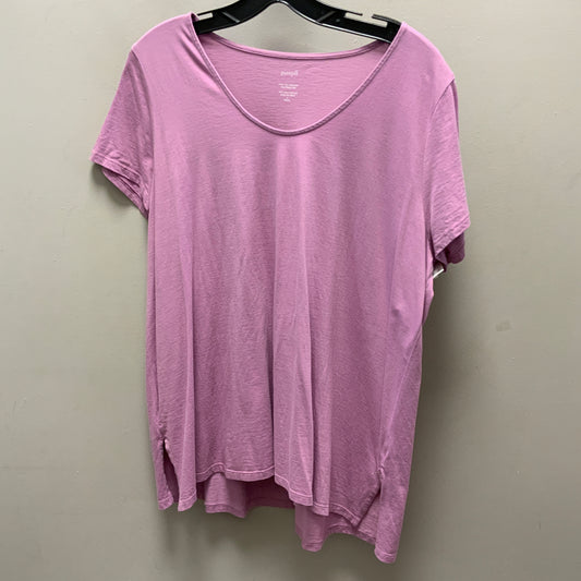 Top Short Sleeve By J. Jill In Purple, Size: Lp