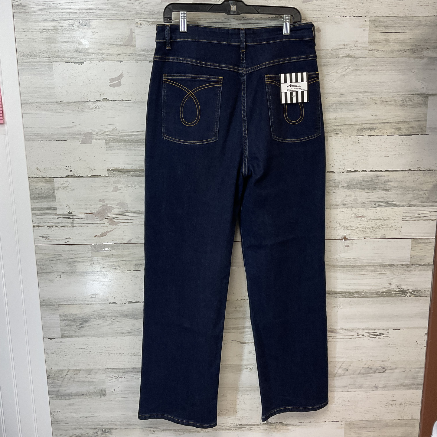 Jeans Straight By ASTRO BETTIE In Blue Denim, Size: 20