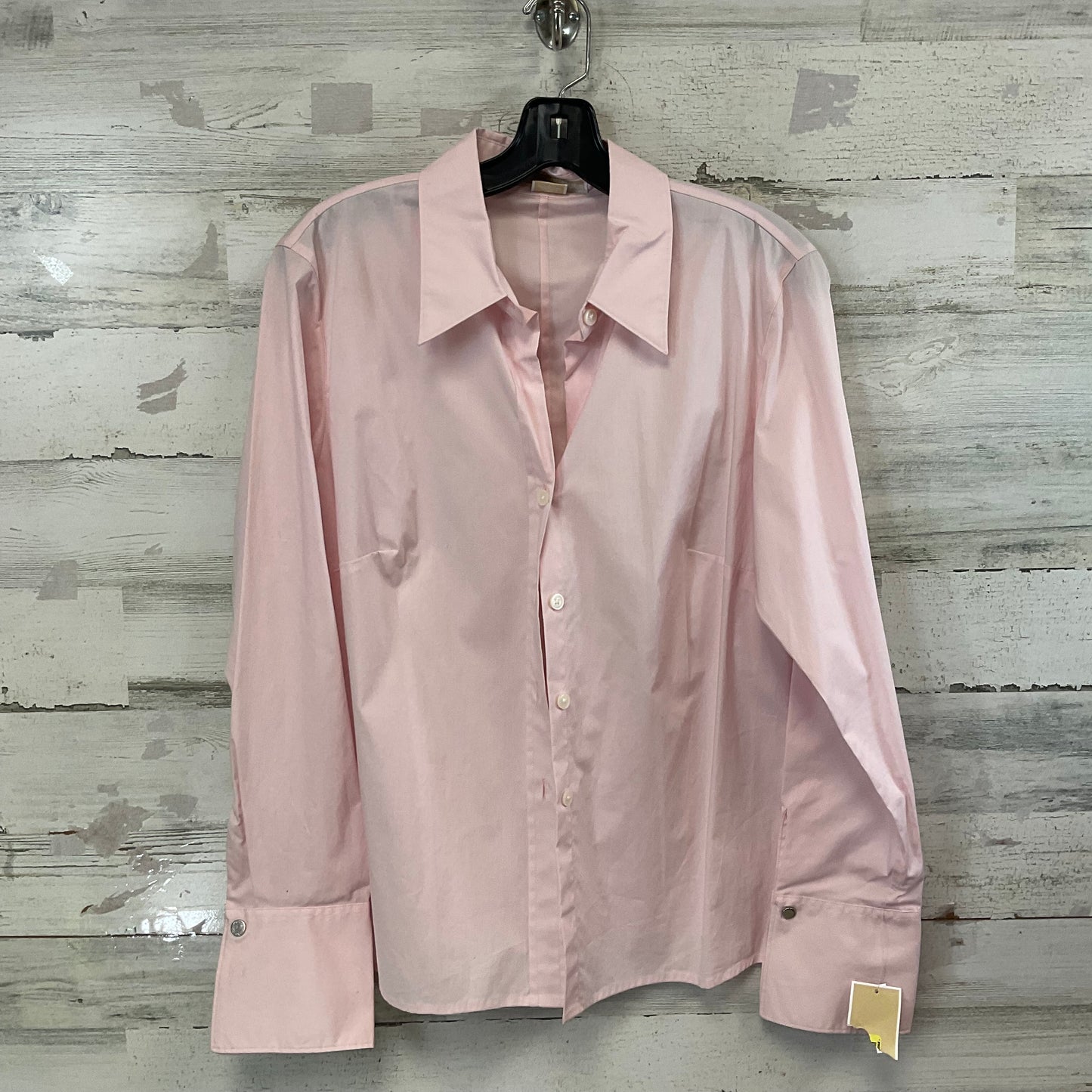 Blouse Long Sleeve By Michael By Michael Kors In Pink, Size: L