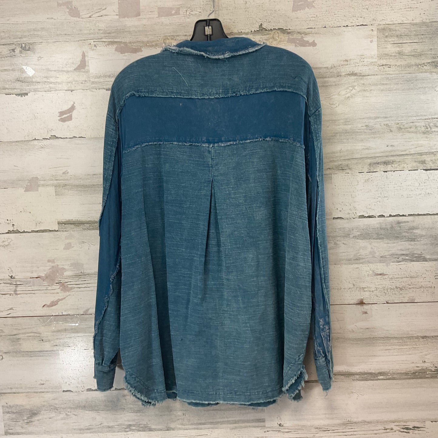 Blouse Long Sleeve By Oli & Hali In Teal, Size: M