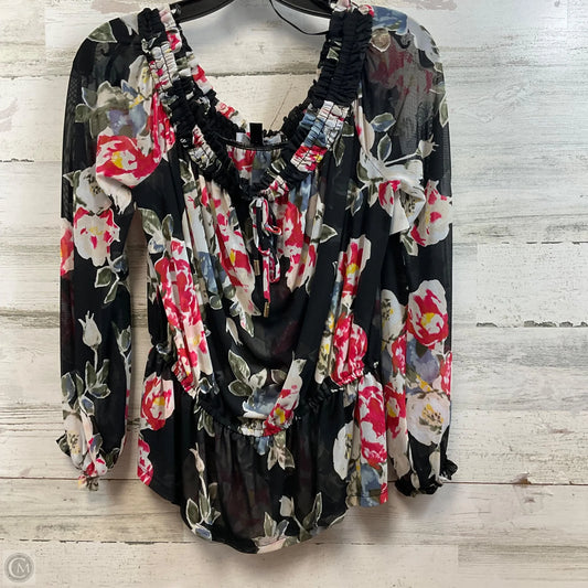 Top Long Sleeve By White House Black Market In Black, Size: M