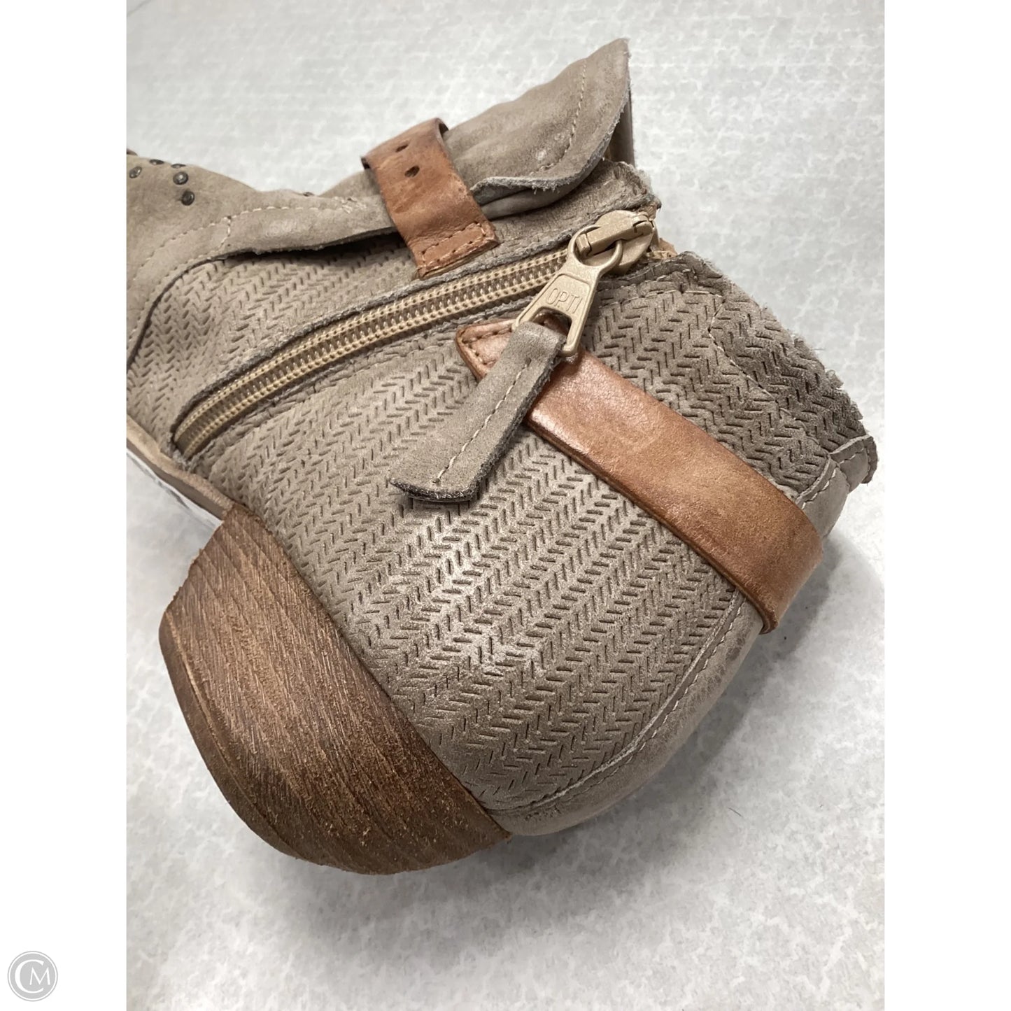 Shoes Heels Block By Miz Mooz In Taupe, Size: 7.5